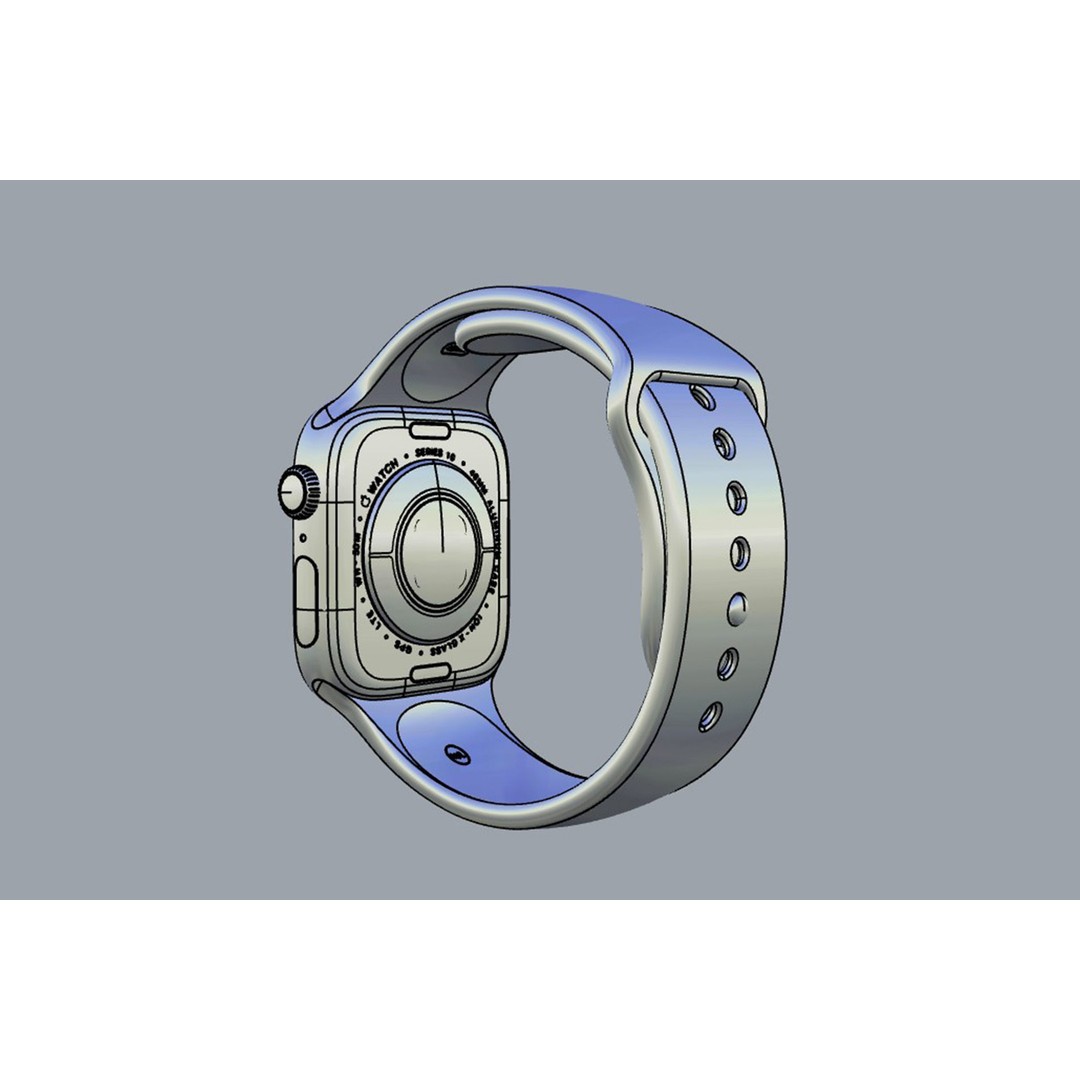 Apple Watch Series 10 3D Model – PBR Textured, FBX, OBJ Formats - View 15