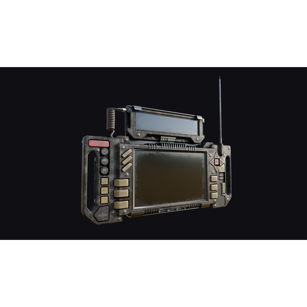 Tactical Control 3D Model – Low Poly Game Asset, PBR, FBX, OBJ - View 6