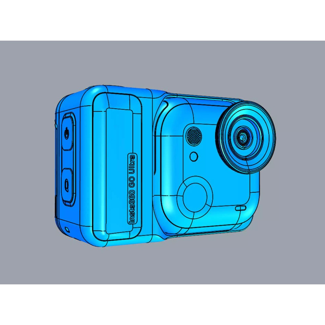 Insta360 GO Ultra 3D Model – High Poly Camera Asset, FBX, OBJ, PBR - View 22