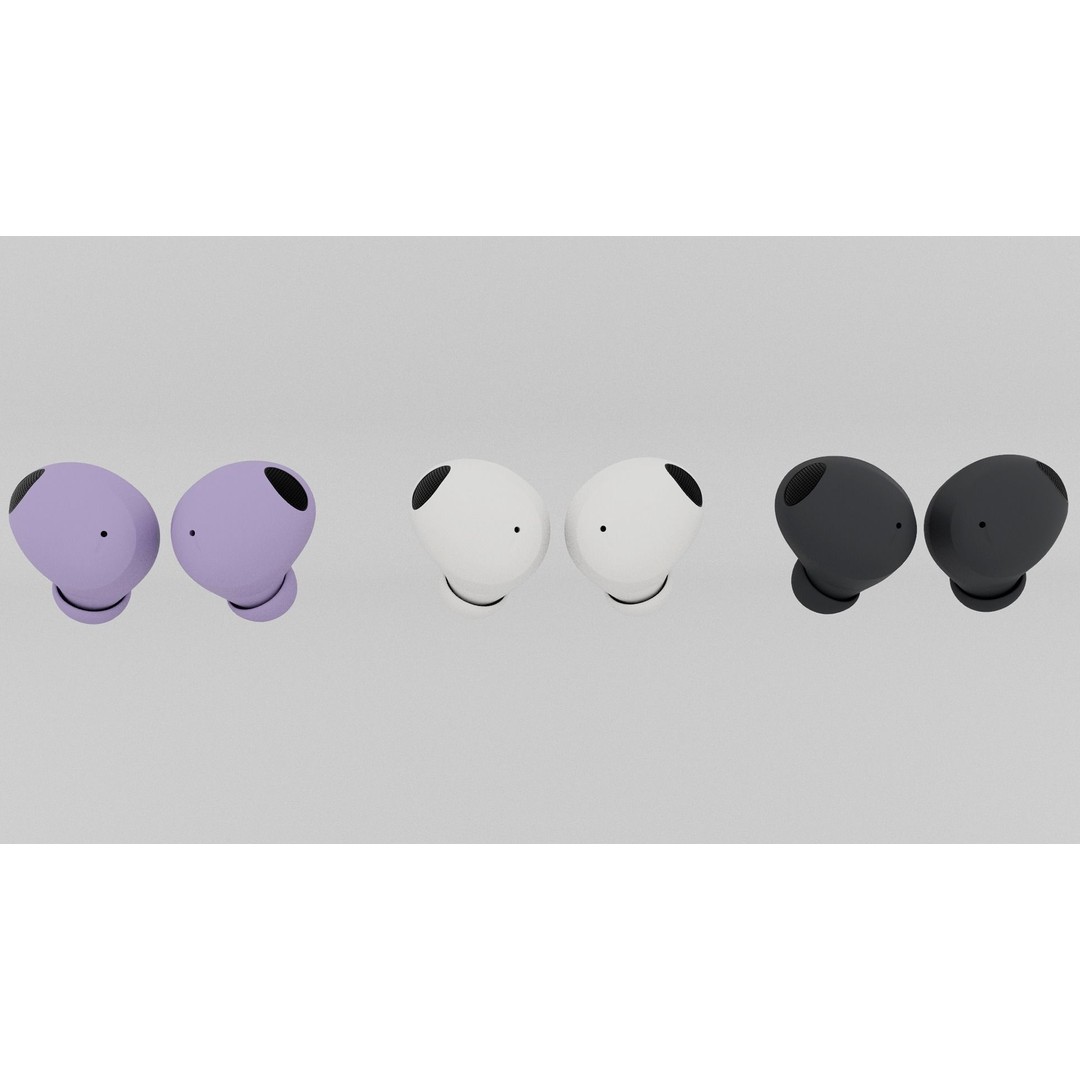 Samsung Galaxy Buds2 Pro 3D Model – High Poly PBR Earbuds, FBX, OBJ - View 11