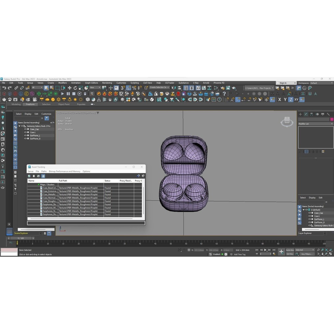 Samsung Galaxy Buds2 Pro 3D Model – High Poly PBR Earbuds, FBX, OBJ - View 26