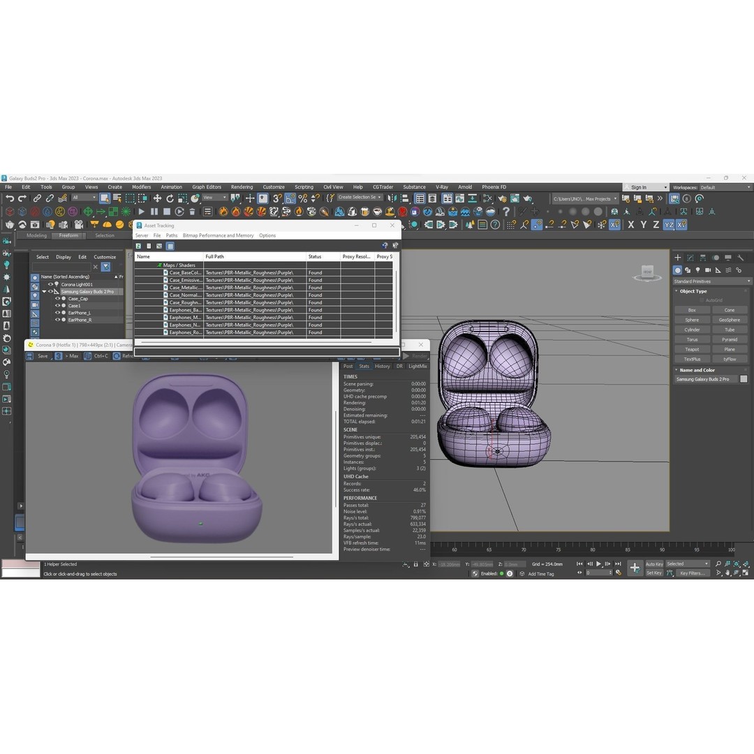 Samsung Galaxy Buds2 Pro 3D Model – High Poly PBR Earbuds, FBX, OBJ - View 28