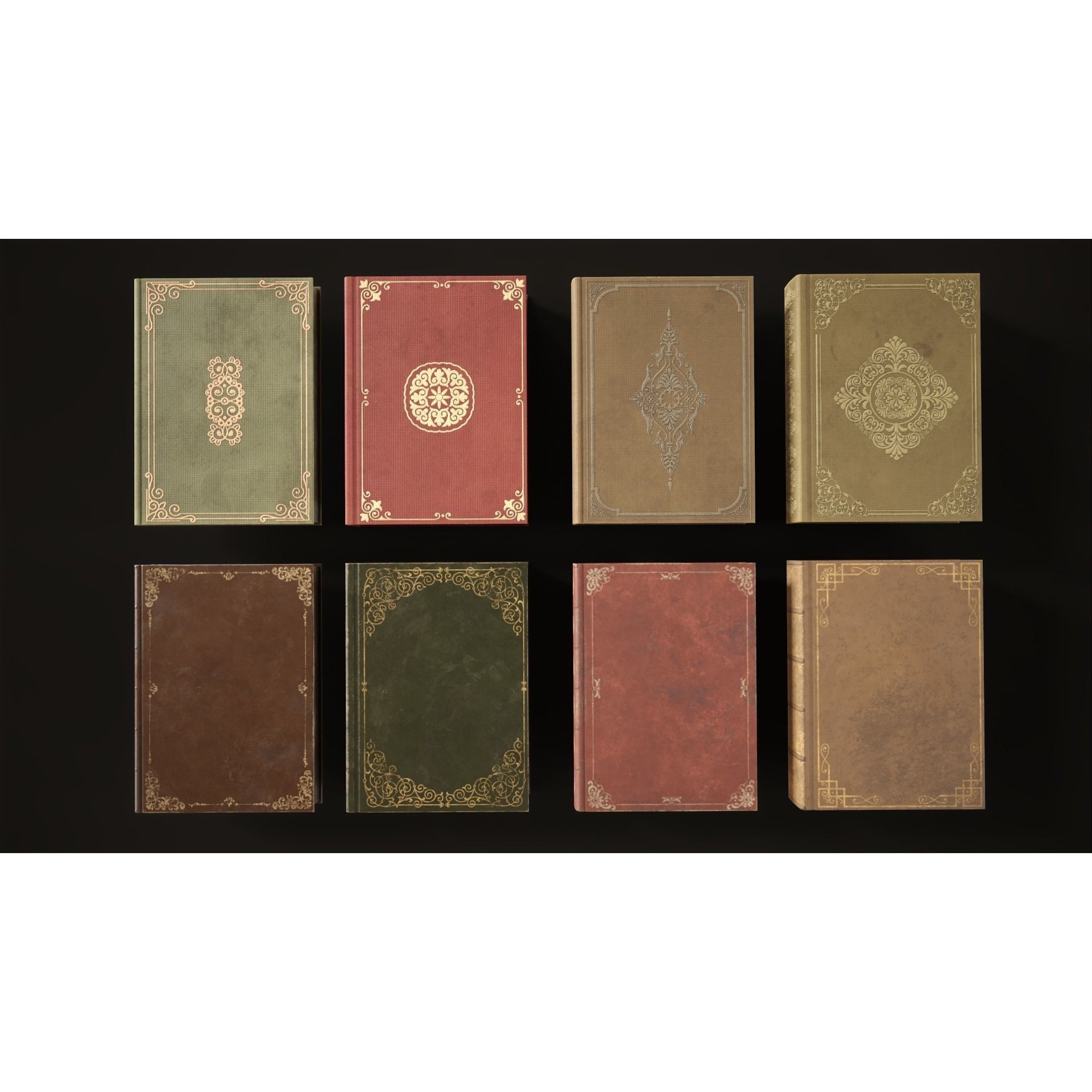 Vintage Bookcase - Low-Poly Game-Ready 3D Model - View 18