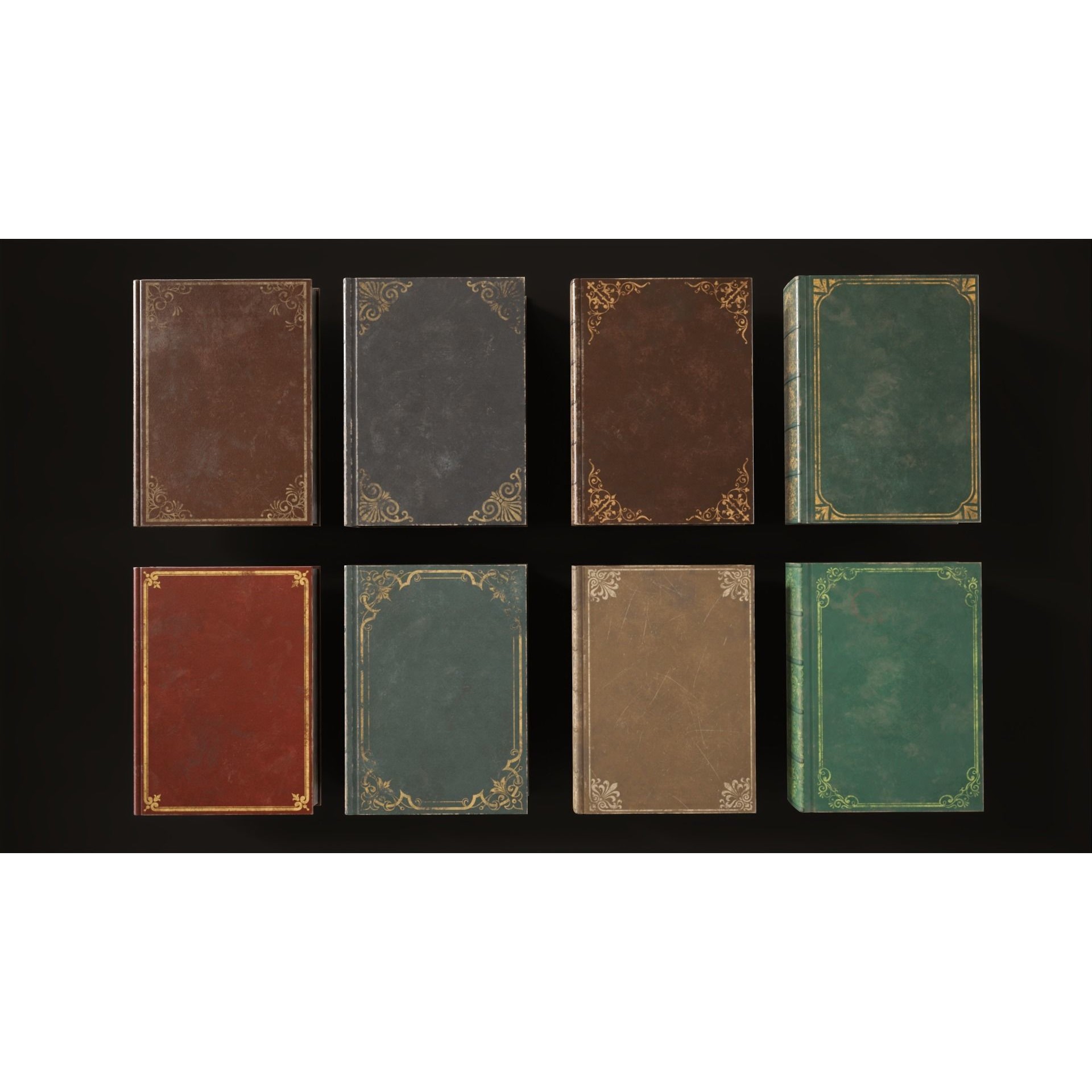 Vintage Bookcase - Low-Poly Game-Ready 3D Model - View 19