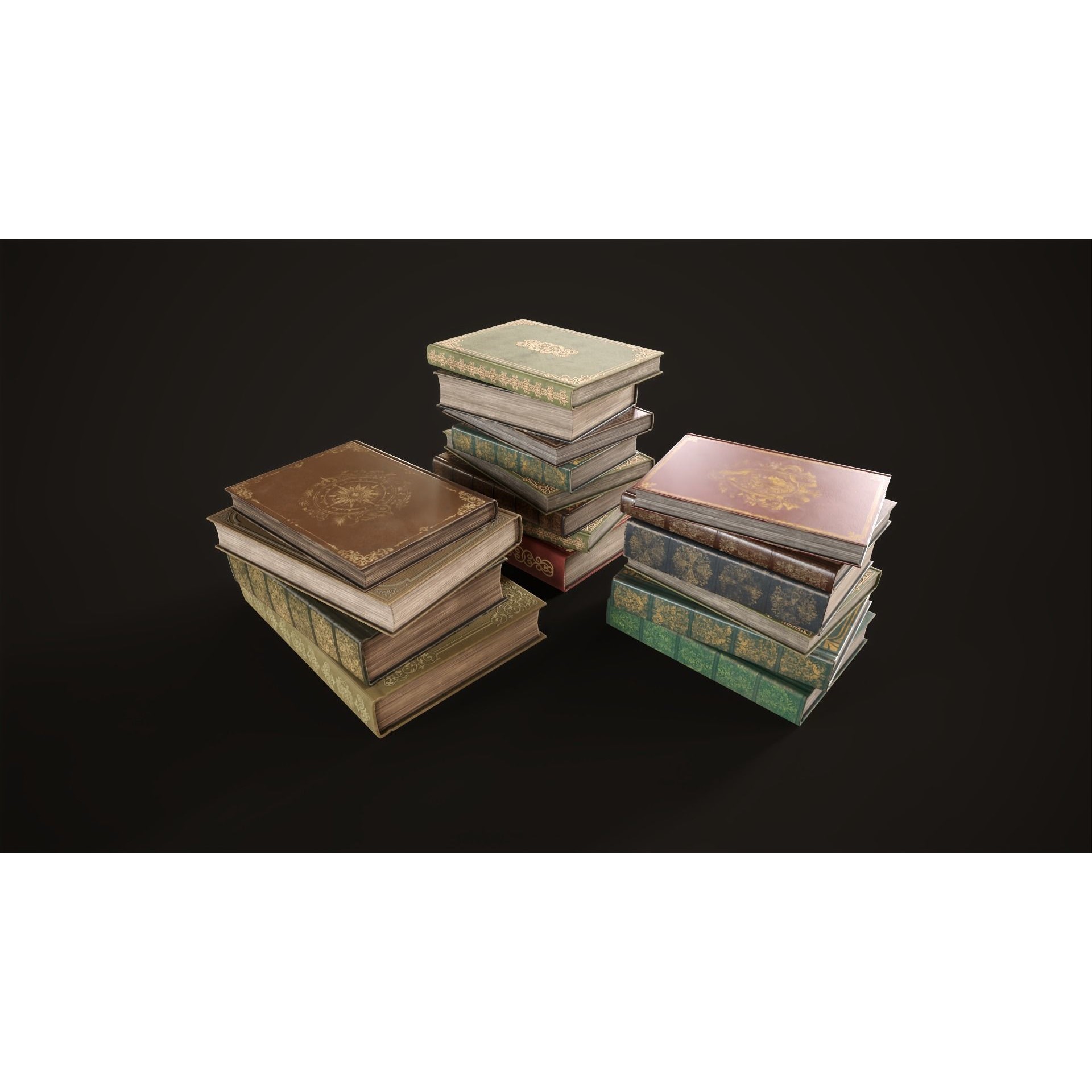 Vintage Bookcase - Low-Poly Game-Ready 3D Model - View 5