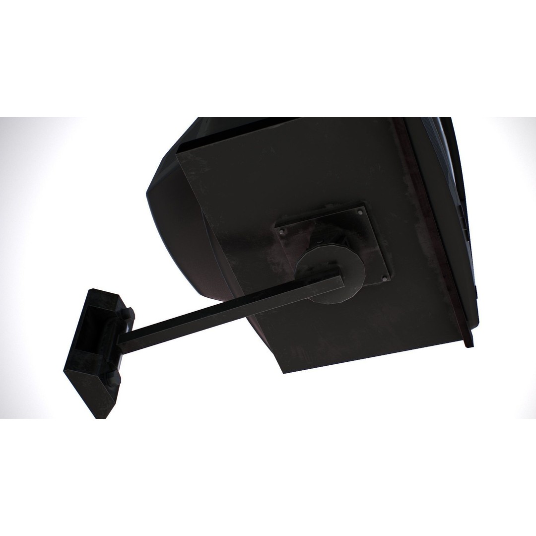 Wall Hanging CRT TV 3D Model – Low Poly Game Asset, FBX, OBJ - View 17