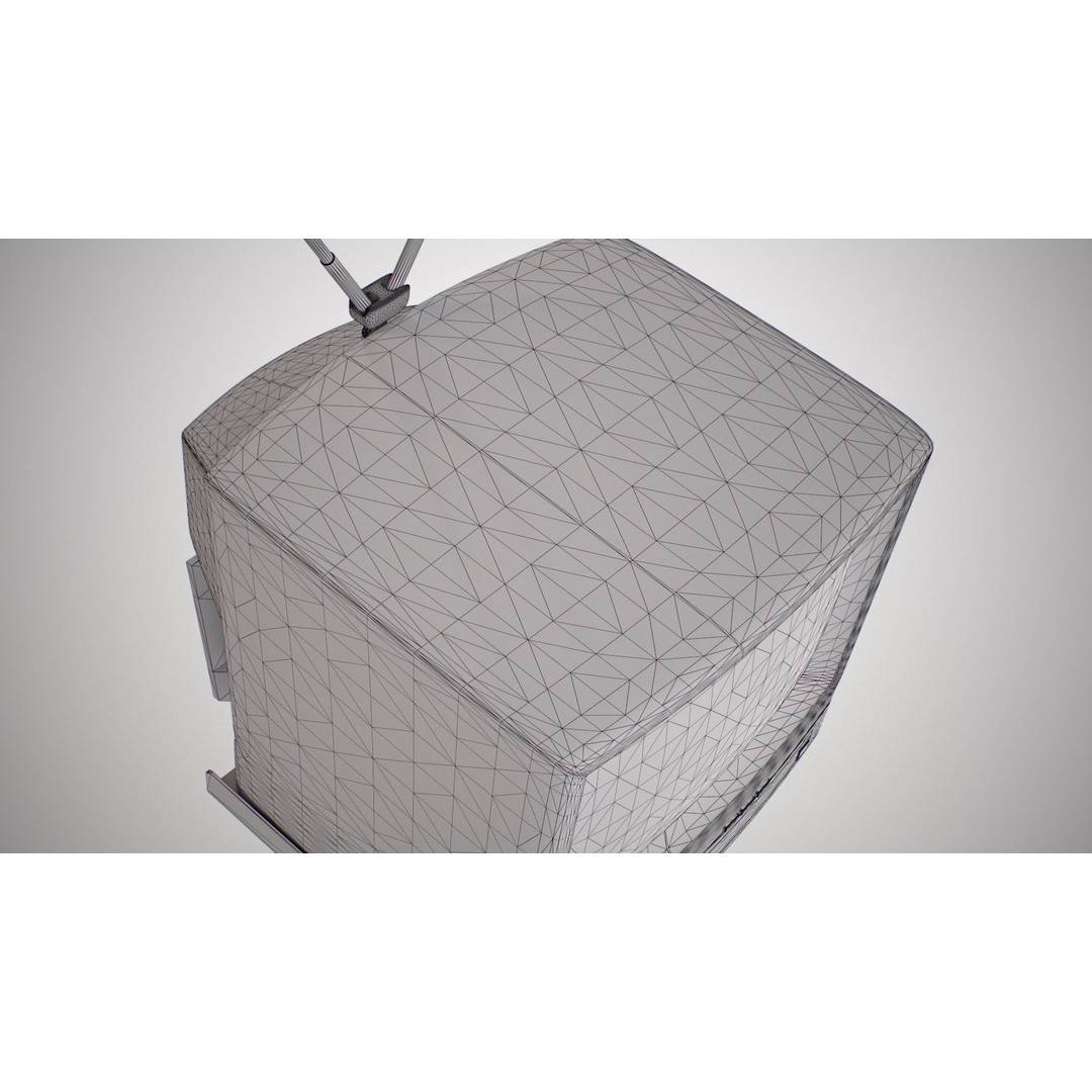 Wall Hanging CRT TV 3D Model – Low Poly Game Asset, FBX, OBJ - View 22