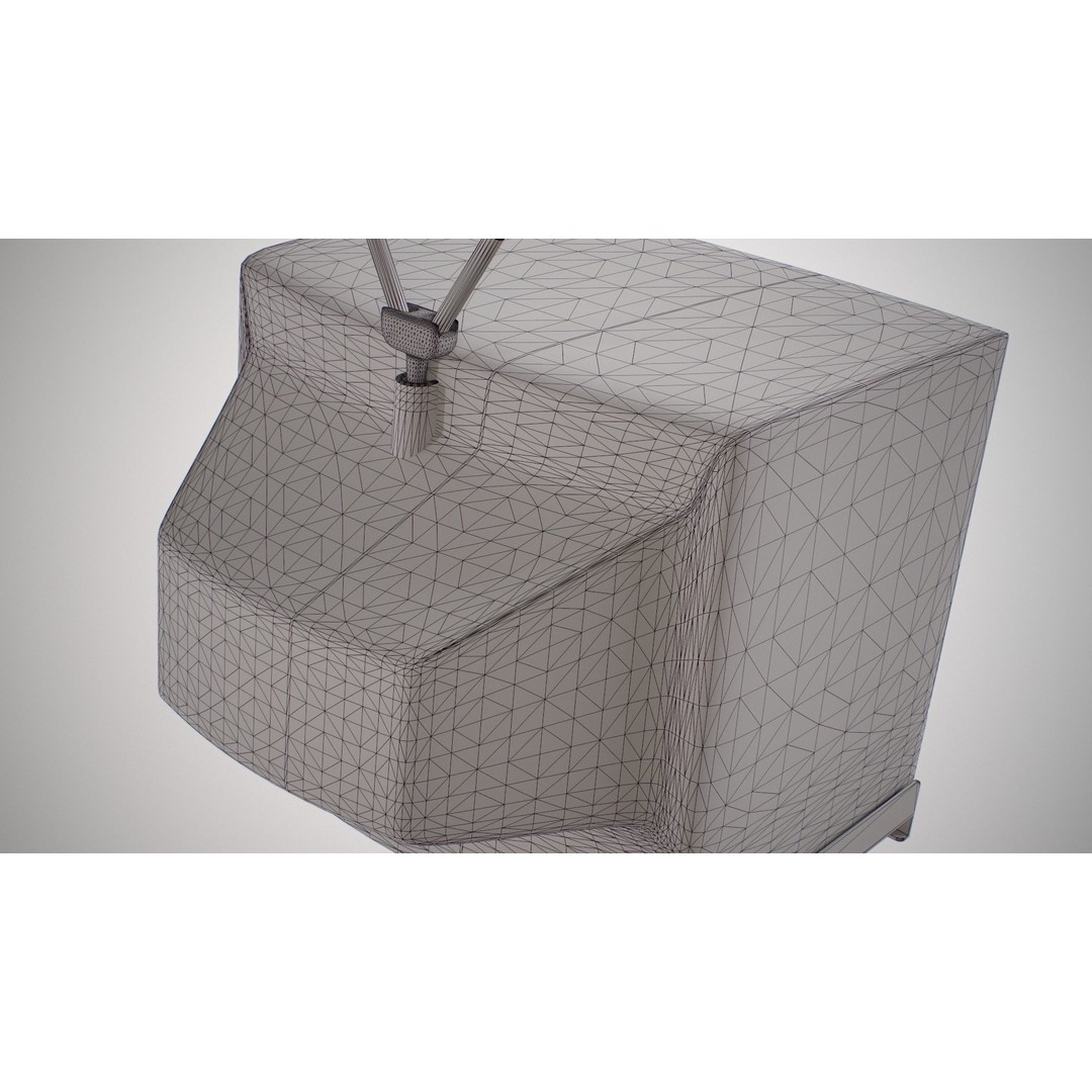 Wall Hanging CRT TV 3D Model – Low Poly Game Asset, FBX, OBJ - View 23