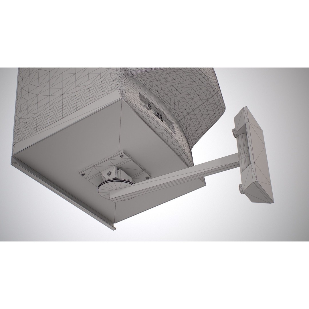 Wall Hanging CRT TV 3D Model – Low Poly Game Asset, FBX, OBJ - View 25