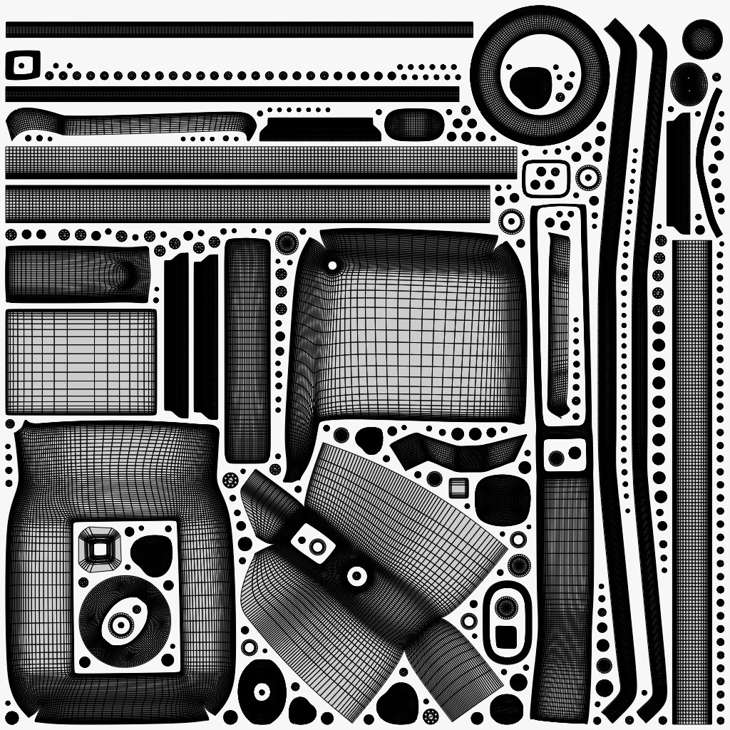 Holographic Design Instant Camera 3D Model – PBR Metallic Textures, FBX