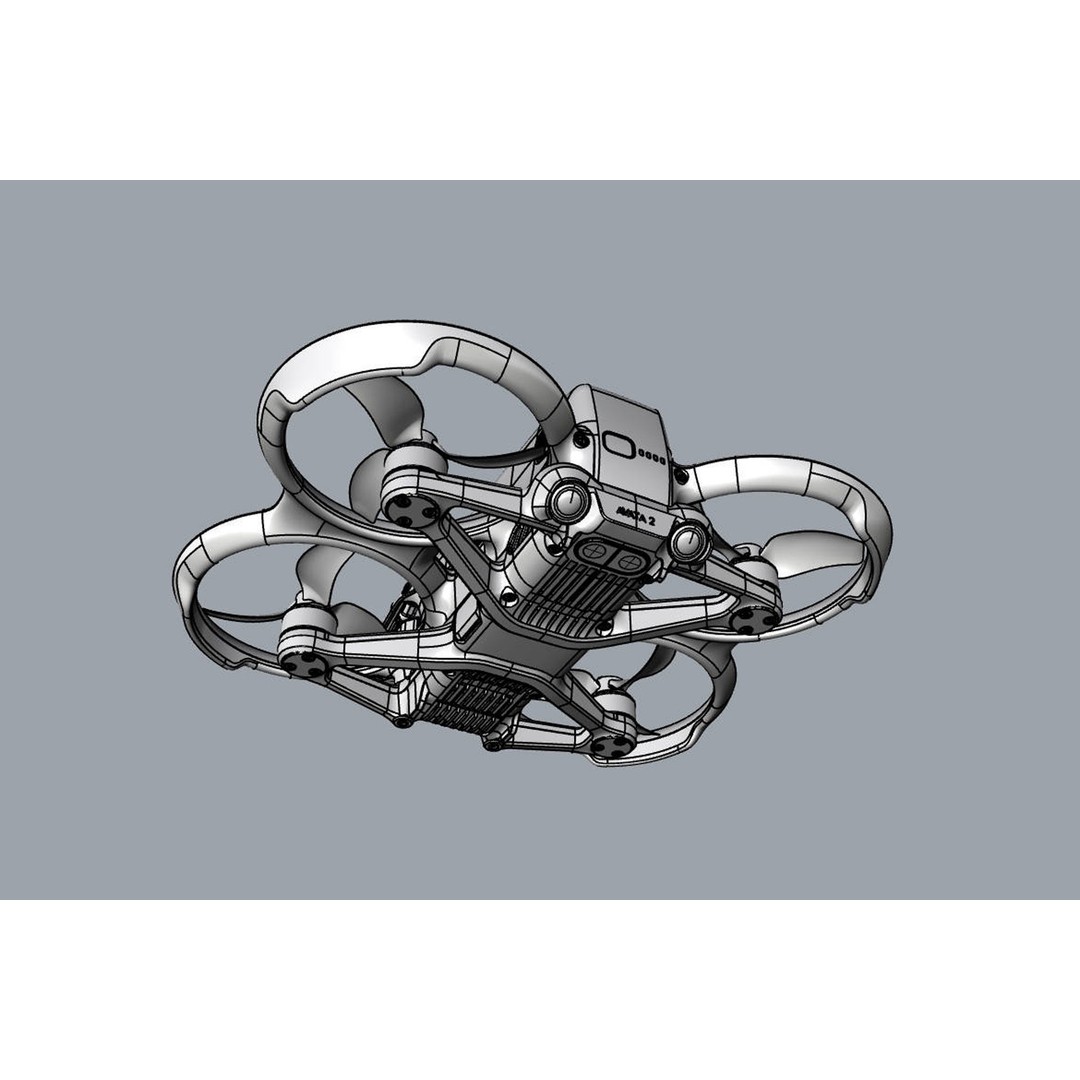 DJI Avata 2 Drone 3D Model – High Poly PBR Asset, FBX, OBJ, 3DS