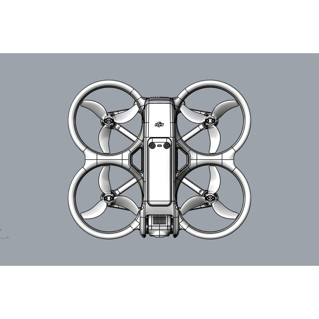 DJI Avata 2 Drone 3D Model – High Poly PBR Asset, FBX, OBJ, 3DS - View 14