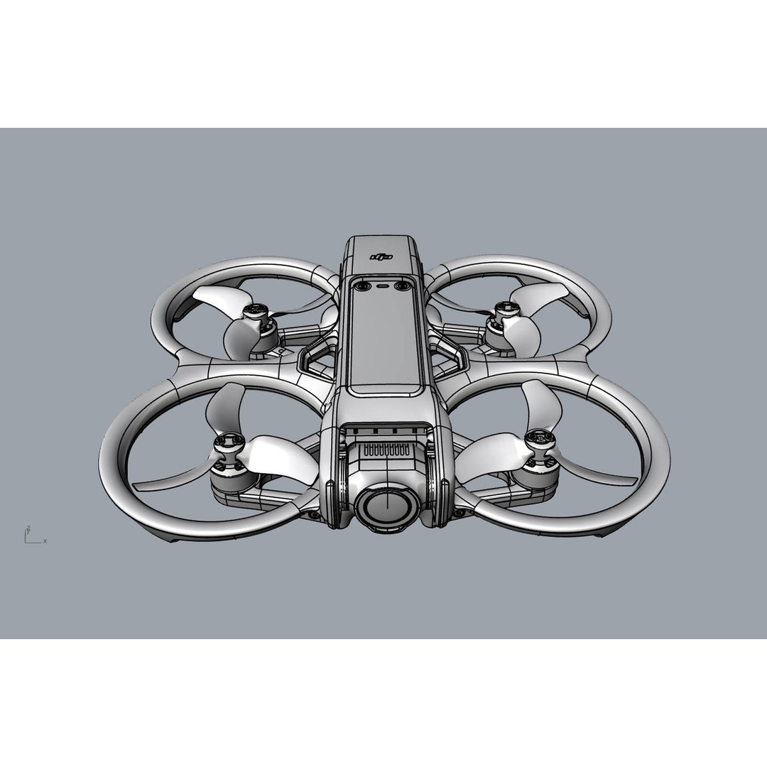 DJI Avata 2 Drone 3D Model – High Poly PBR Asset, FBX, OBJ, 3DS - View 16