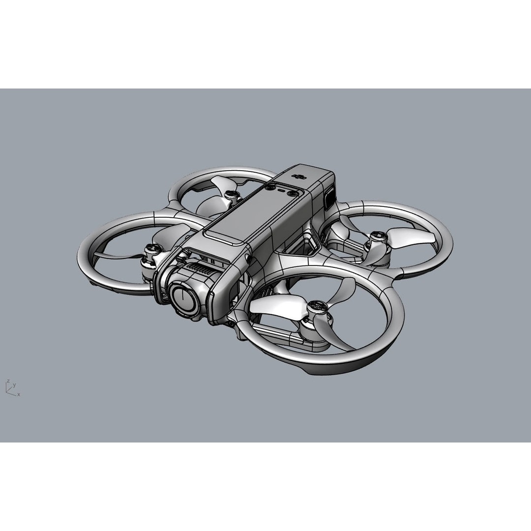 DJI Avata 2 Drone 3D Model – High Poly PBR Asset, FBX, OBJ, 3DS - View 17