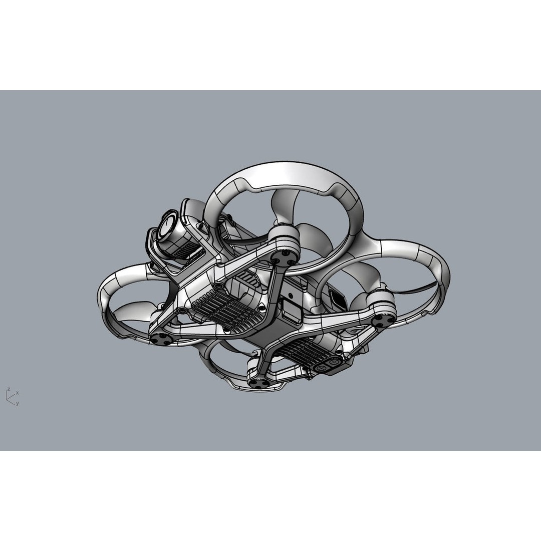 DJI Avata 2 Drone 3D Model – High Poly PBR Asset, FBX, OBJ, 3DS - View 18