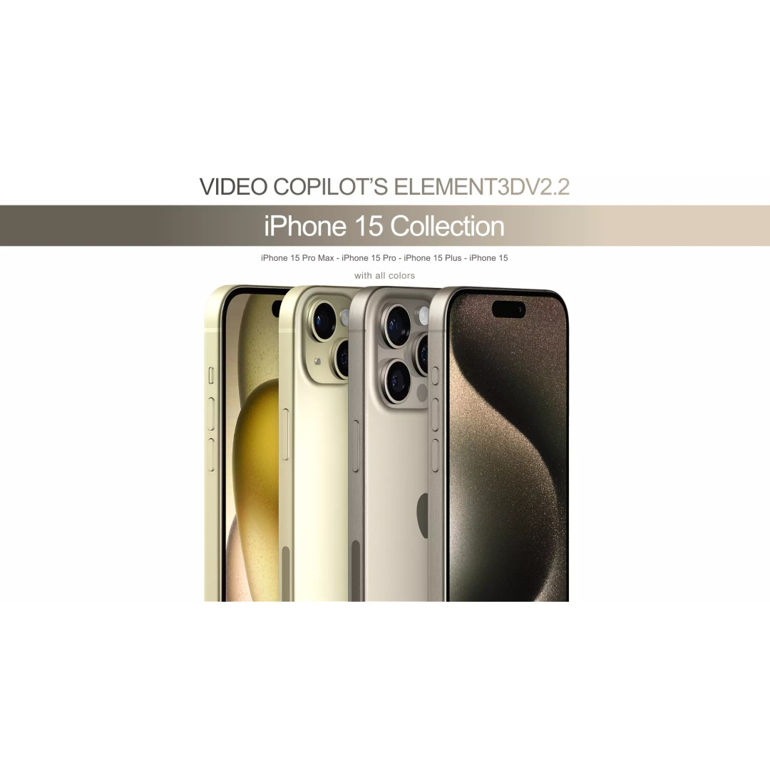 iPhone 15 Collection 3D Model – High-Quality E3D Formats for Animation - View 2