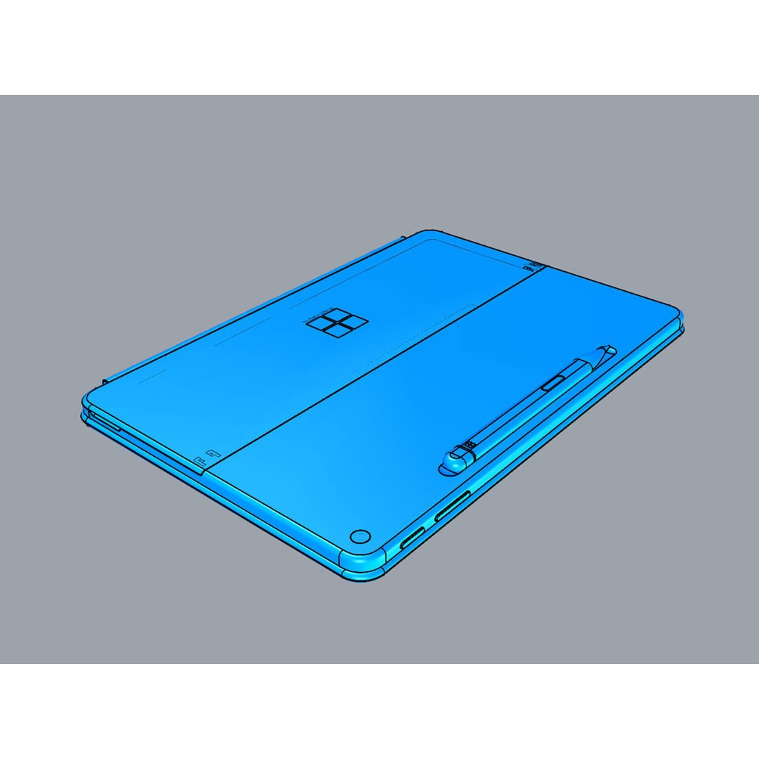 Microsoft Surface Pro Copilot+ PC 3D Model – Detailed PBR Asset, FBX, OBJ - View 21