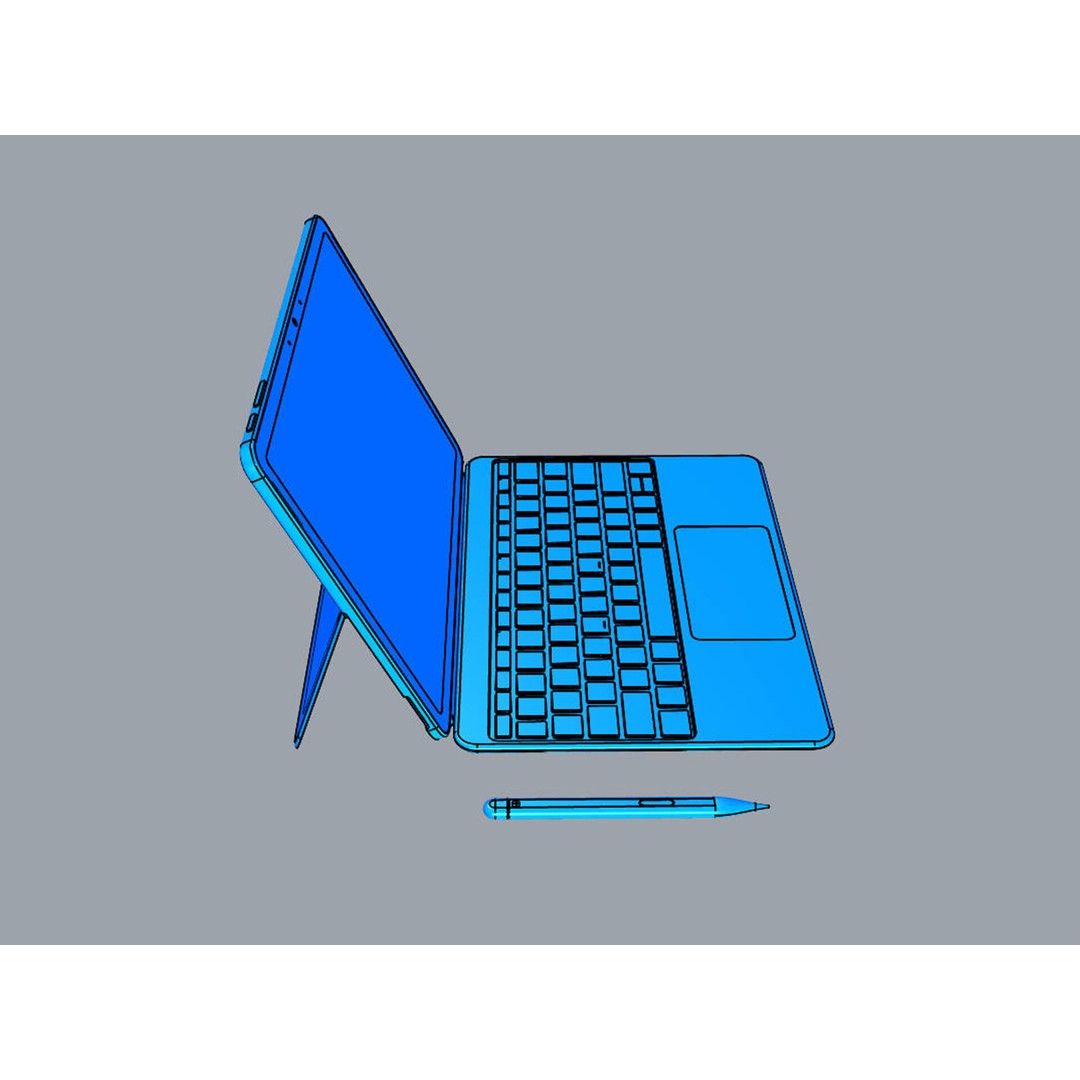 Microsoft Surface Pro Copilot+ PC 3D Model – Detailed PBR Asset, FBX, OBJ - View 23