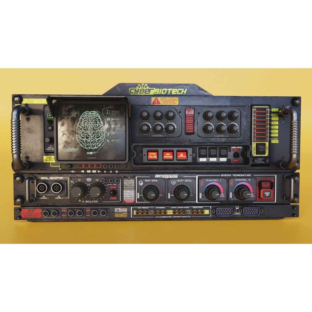 SCI-FI Console 3D Model – Low Poly Game Ready PBR Asset, FBX - View 4