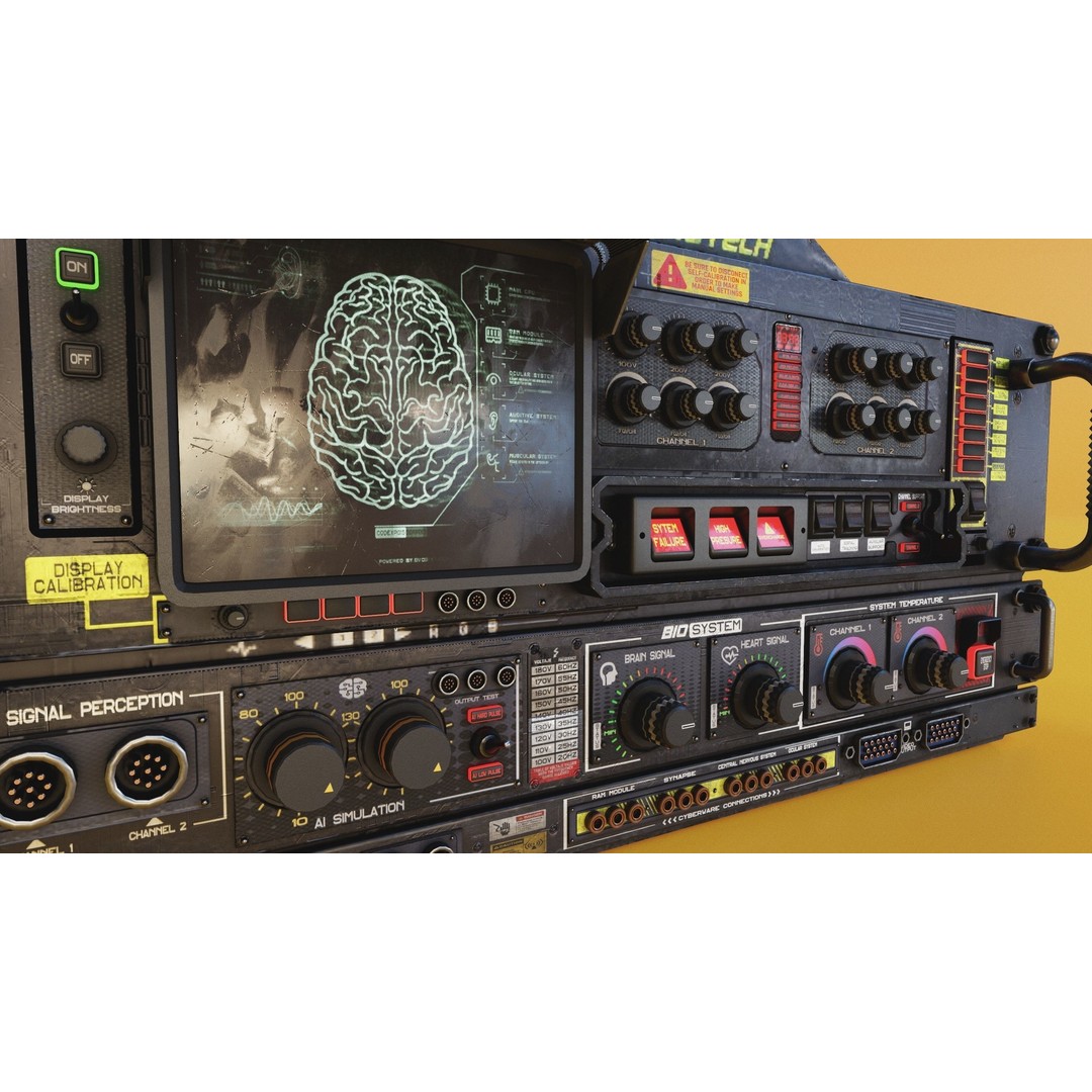 SCI-FI Console 3D Model – Low Poly Game Ready PBR Asset, FBX - View 5