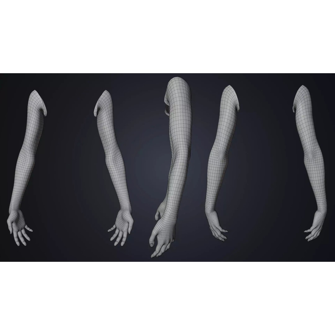 Realistic Neutral Arms 3D Model – Cinematic Rigged Asset for Blender - View 10