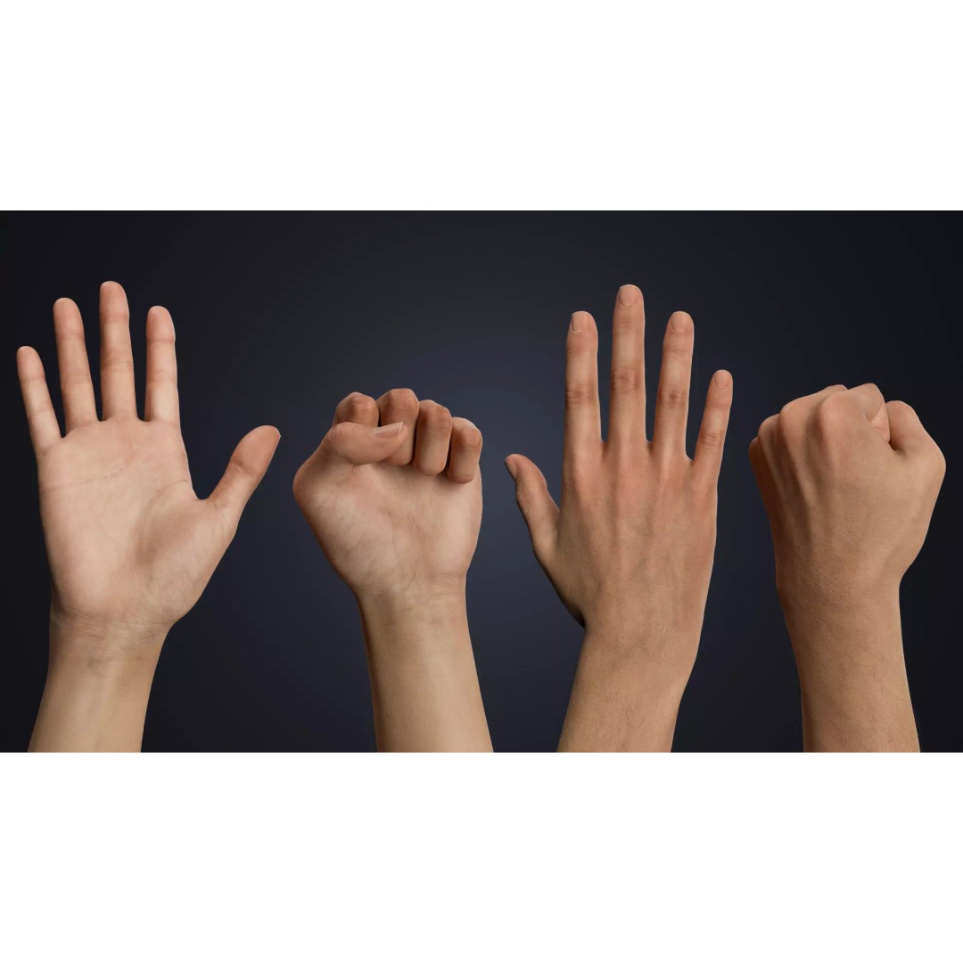 Realistic Neutral Arms 3D Model – Cinematic Rigged Asset for Blender - View 5