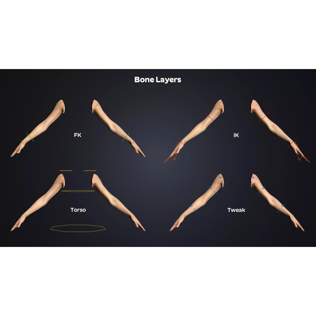 Realistic Neutral Arms 3D Model – Cinematic Rigged Asset for Blender - View 8