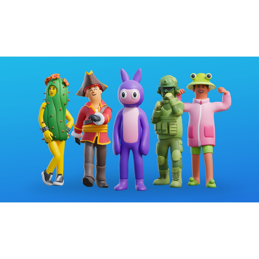 Creative Characters 3D Model – Low Poly Customizable Game Asset, FBX, OBJ - View 14