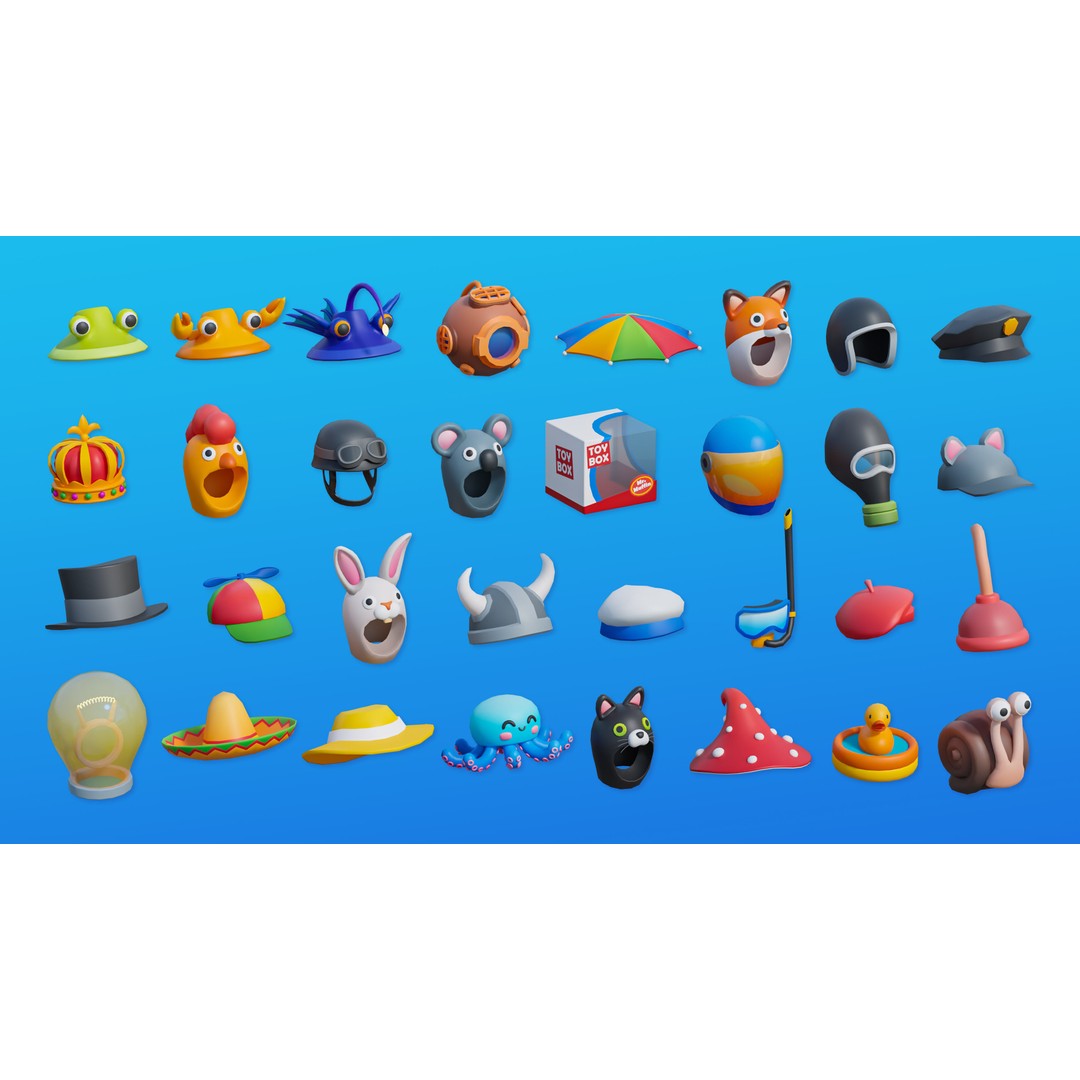 Creative Characters 3D Model – Low Poly Customizable Game Asset, FBX, OBJ - View 19