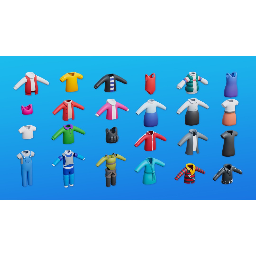 Creative Characters 3D Model – Low Poly Customizable Game Asset, FBX, OBJ - View 21