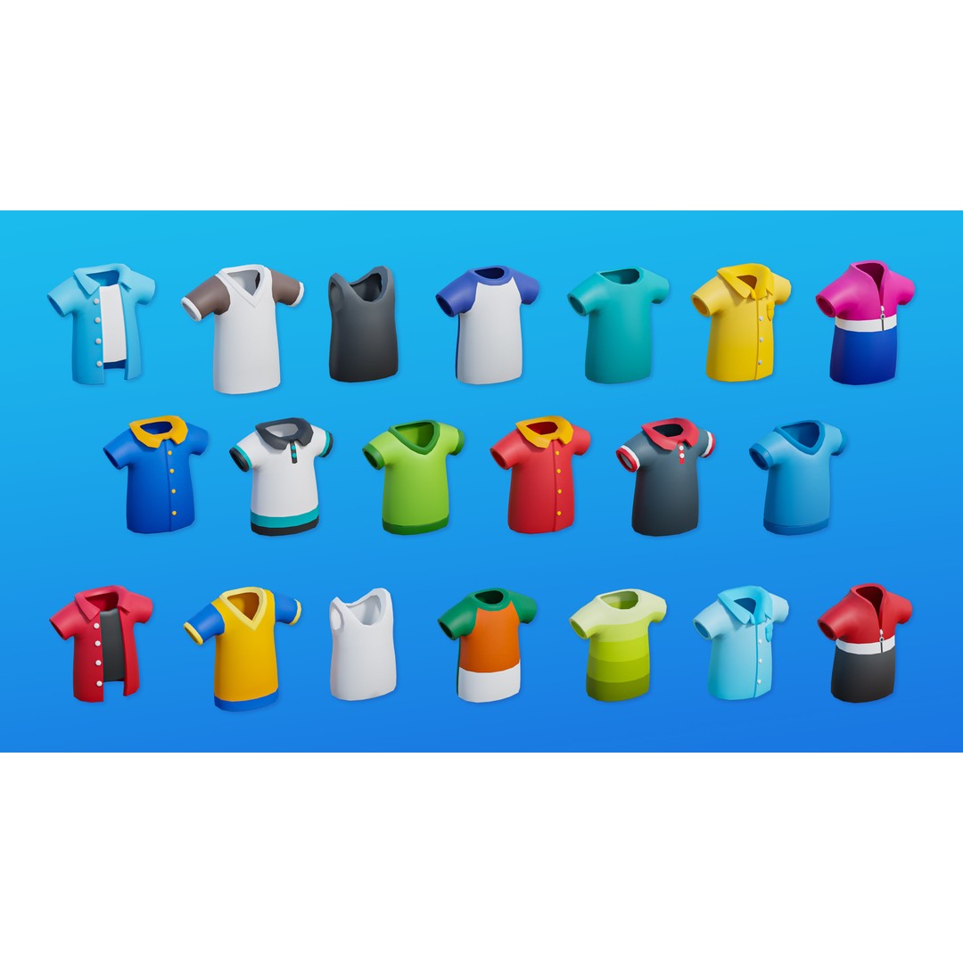 Creative Characters 3D Model – Low Poly Customizable Game Asset, FBX, OBJ - View 23