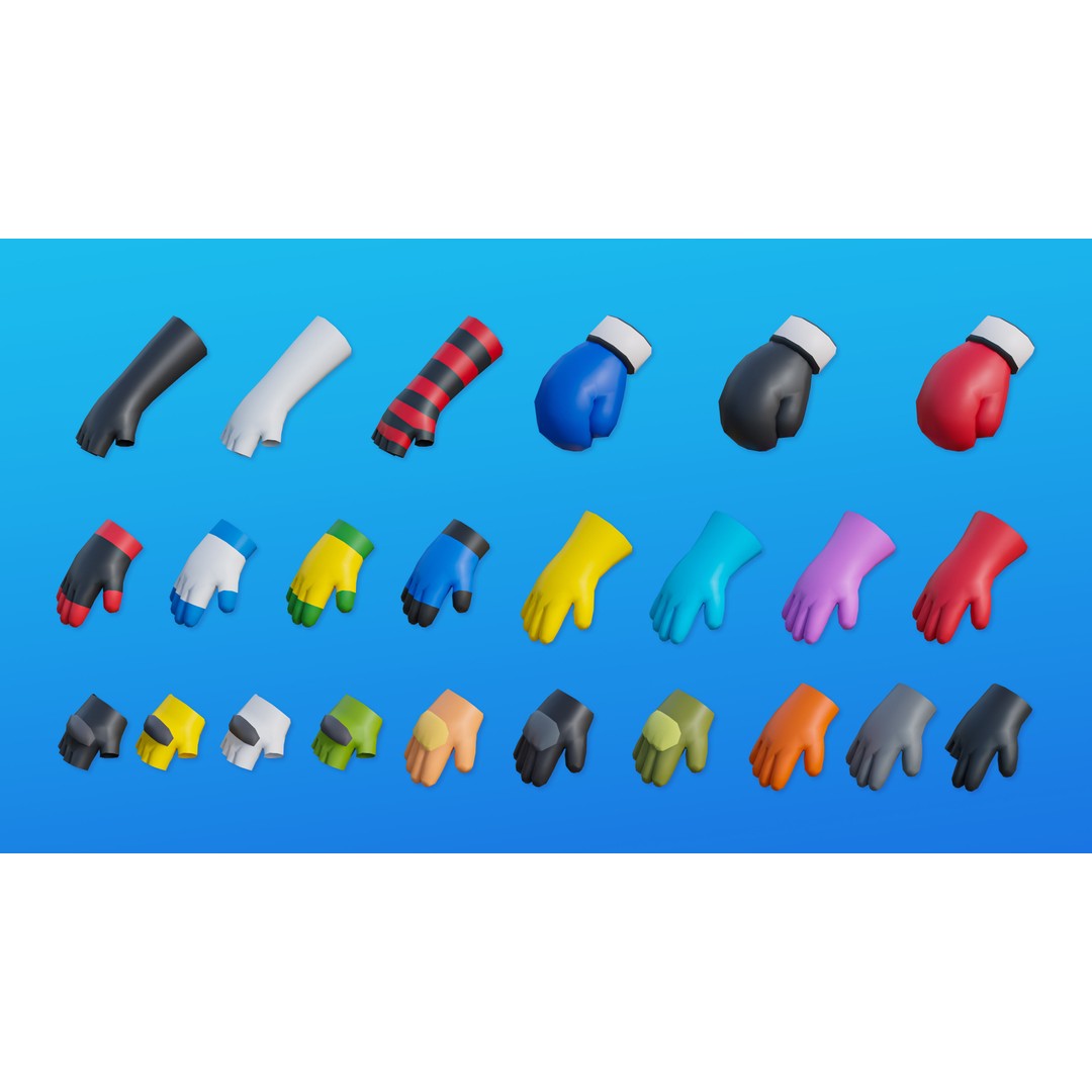 Creative Characters 3D Model – Low Poly Customizable Game Asset, FBX, OBJ - View 29