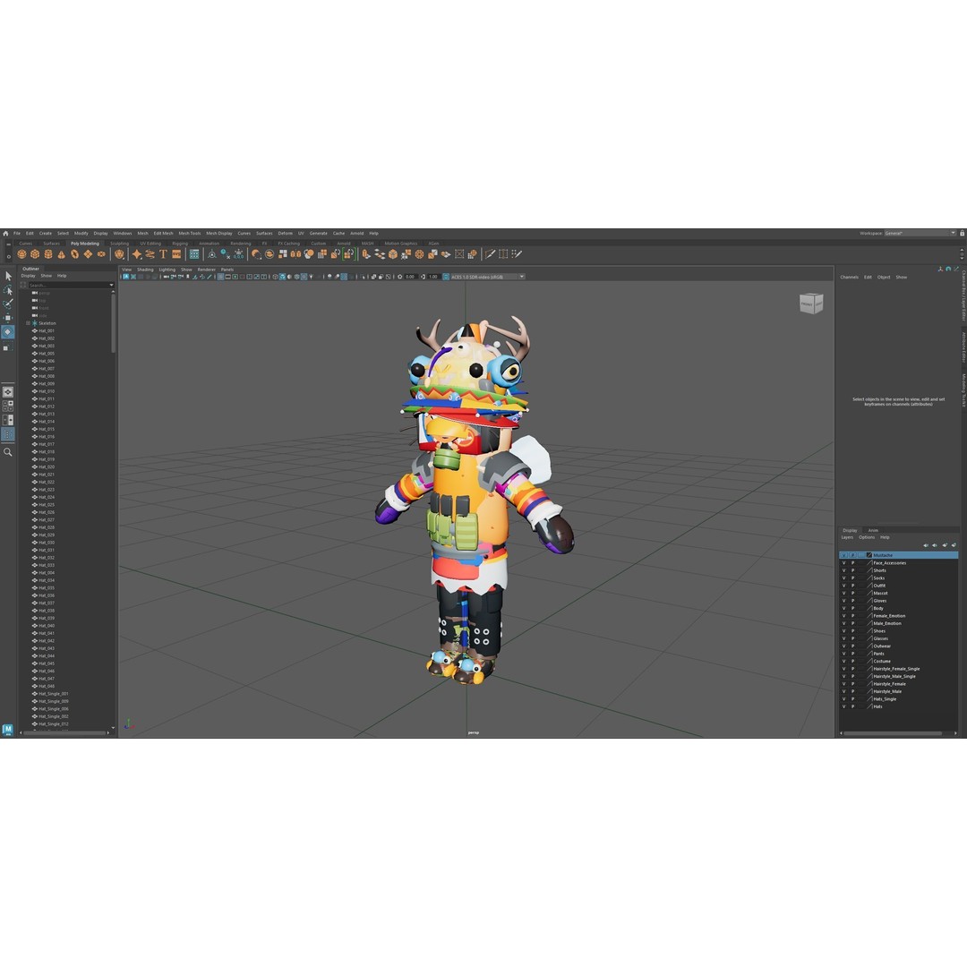 Creative Characters 3D Model – Low Poly Customizable Game Asset, FBX, OBJ - View 33