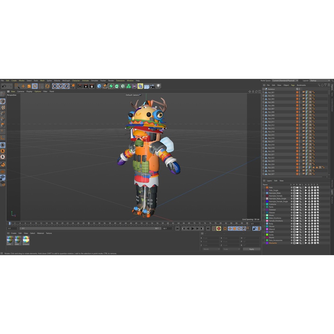Creative Characters 3D Model – Low Poly Customizable Game Asset, FBX, OBJ - View 34