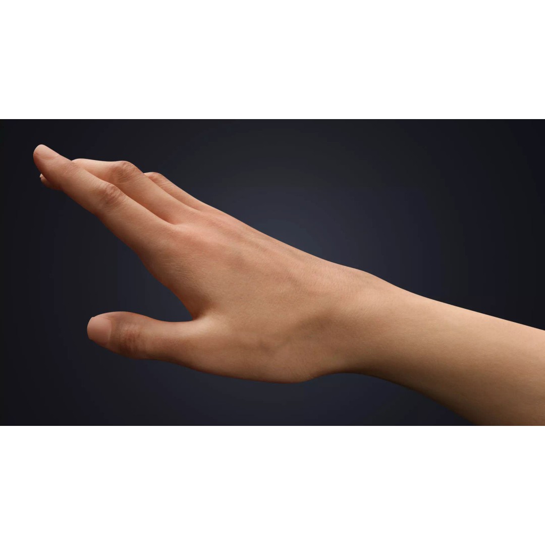 Realistic Neutral Arms 3D Model – Low Poly Rigged for Animation, Blender - View 6