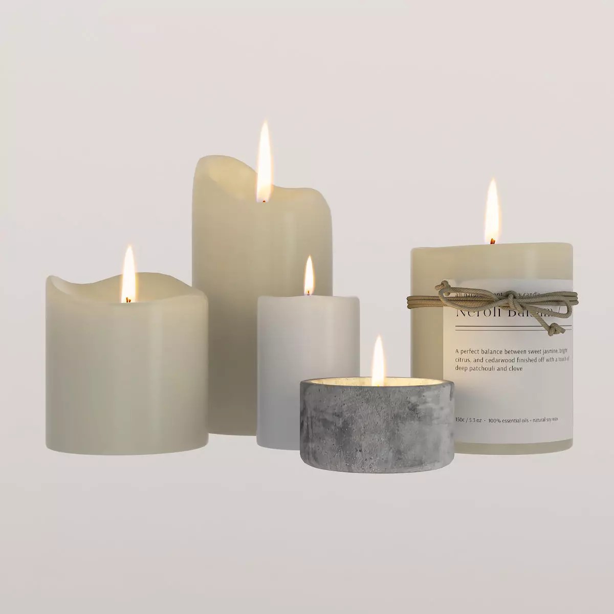 Candles - Game-Ready 3D Model - View 2