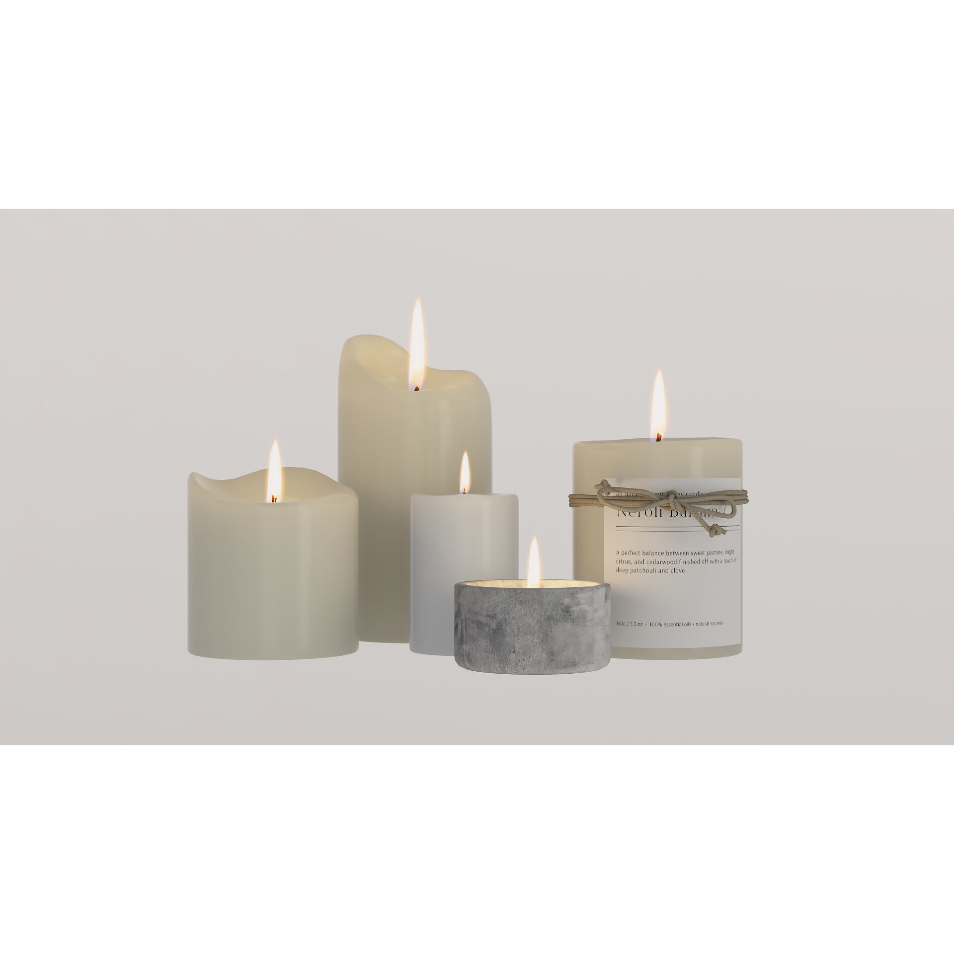 Candles - Game-Ready 3D Model - View 3