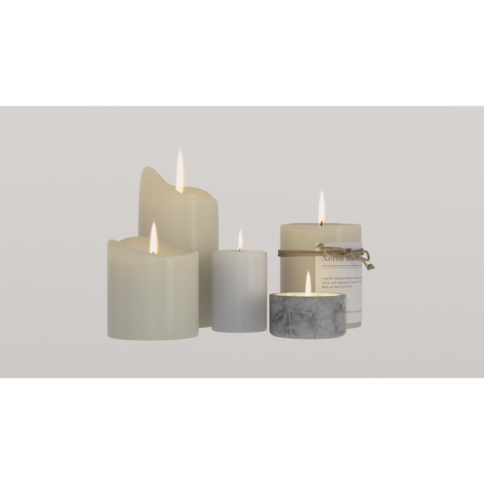 Candles - Game-Ready 3D Model - View 4