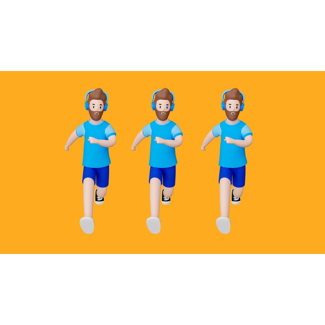 Casual Characters 3D Model – Low Poly Stylized Characters, FBX, Game Ready - View 14
