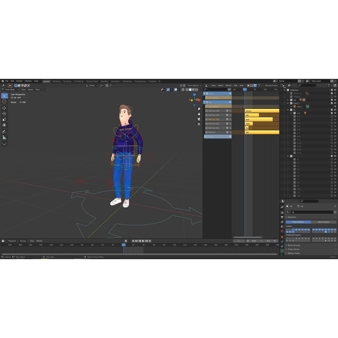 Casual Characters 3D Model – Low Poly Stylized Characters, FBX, Game Ready - View 22