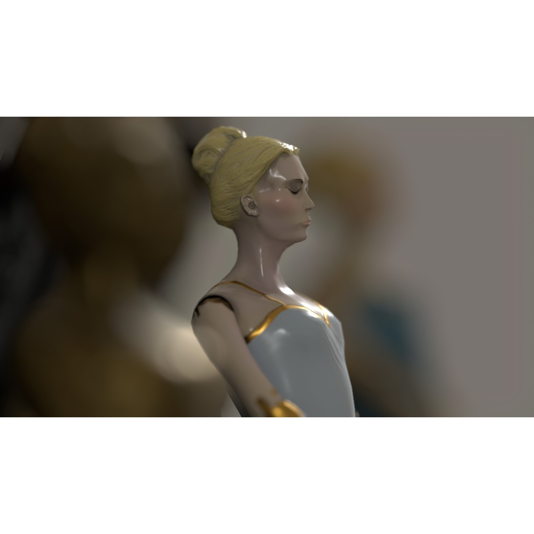 Rotating Ballerina Music Box 3D Model – Low Poly Animated Toy, FBX - View 27