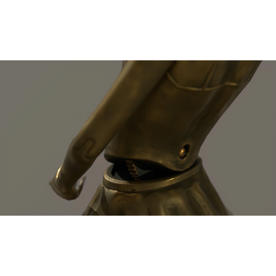 Rotating Ballerina Music Box 3D Model – Low Poly Animated Toy, FBX - View 43