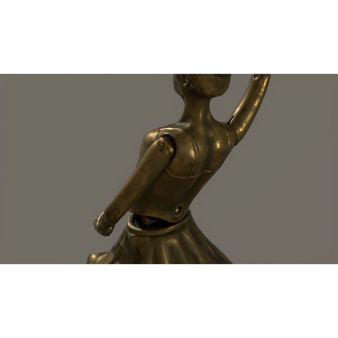 Rotating Ballerina Music Box 3D Model – Low Poly Animated Toy, FBX - View 44