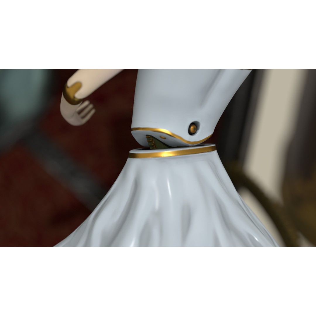 Rotating Ballerina Music Box 3D Model – Low Poly Animated Toy, FBX - View 51