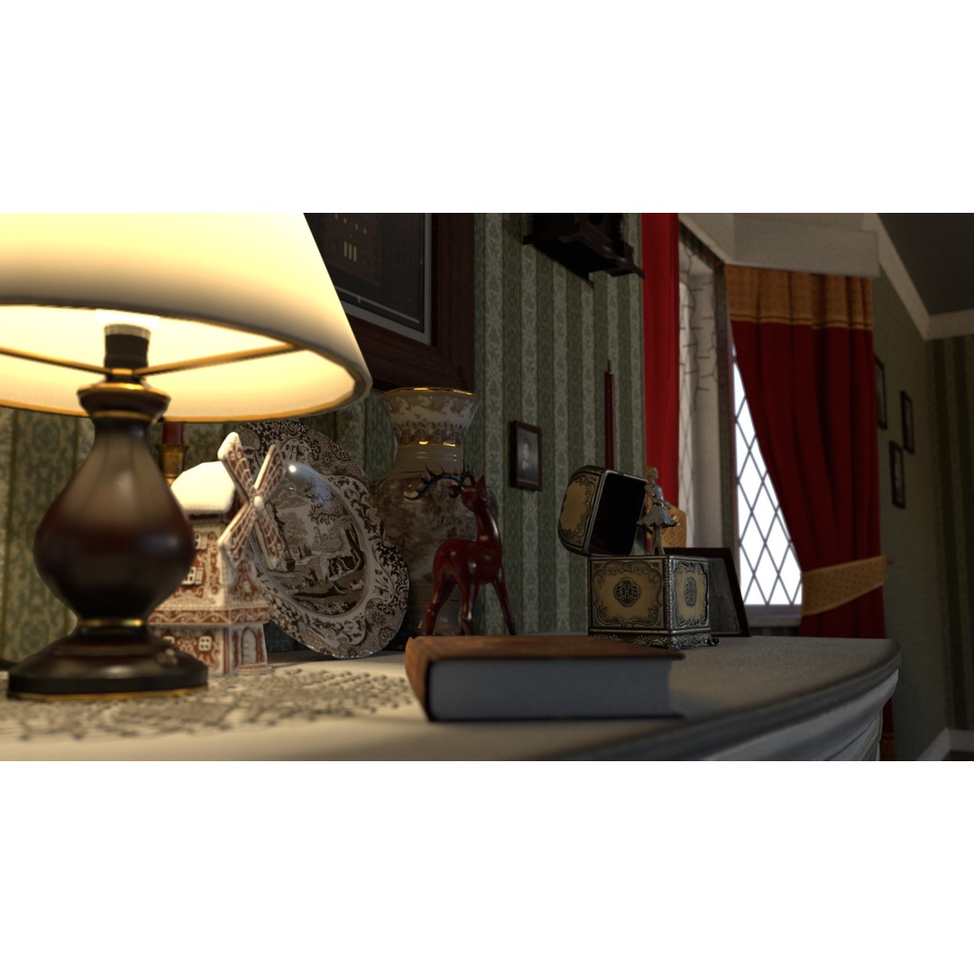 Rotating Ballerina Music Box 3D Model – Low Poly Animated Toy, FBX - View 6