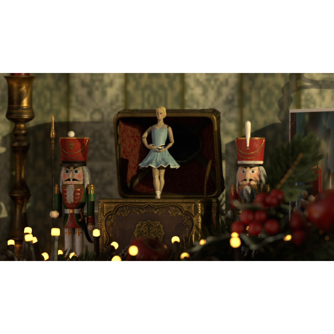 Rotating Ballerina Music Box 3D Model – Low Poly Animated Toy, FBX - View 62