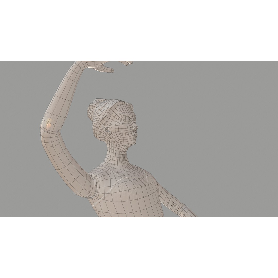 Rotating Ballerina Music Box 3D Model – Low Poly Animated Toy, FBX - View 75