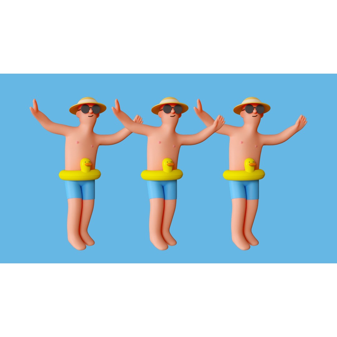 Cartoon Characters 3D Model – Low-Poly Rigged Pack with Animations - View 15
