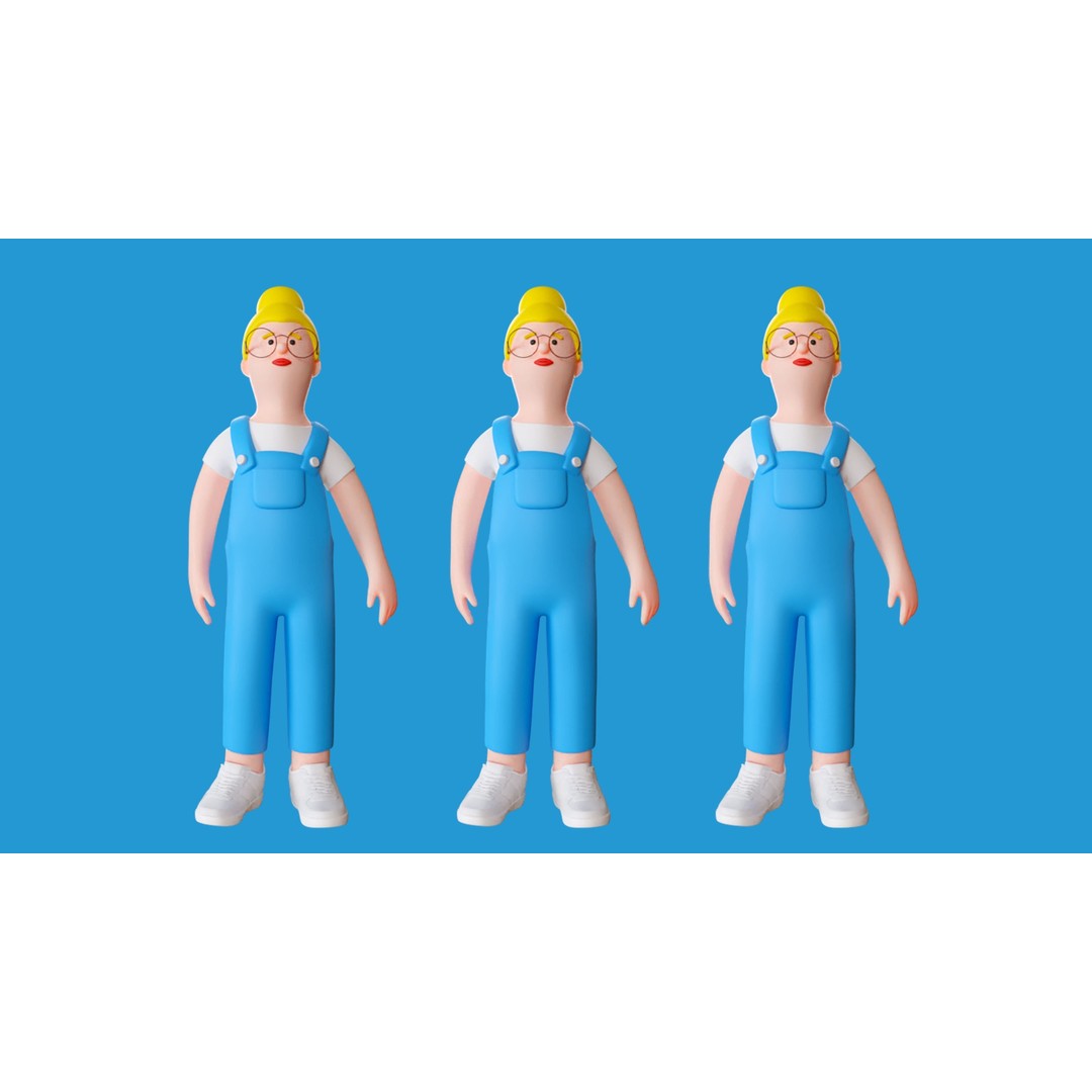 Cartoon Characters 3D Model – Low-Poly Rigged Pack with Animations - View 16