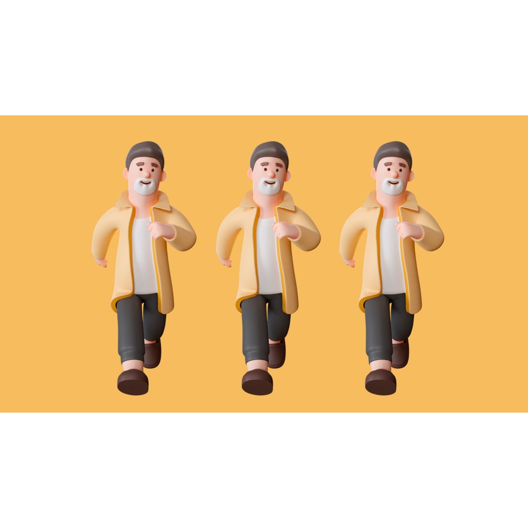 Cartoon Characters 3D Model – Low-Poly Rigged Pack with Animations - View 18